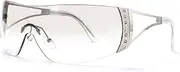 [GUVIVI] Wrap Around Trendy Sunglasses For Women Men Fashion Futuristic Rectangle Sunglasses Thick Chunky Sun Glasses Eyewear