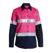 WS WORKWEAR Women's McGrath Foundation Koolflow Reflective Shirt | Pink | Navy