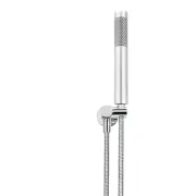 Round Brass Hand Shower Bath Set with Bracket - Chrome