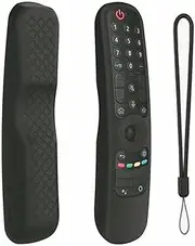 USTIYA Case for LG TV Magic MR24GC/MR23/MR22/MR21 Remote Control 2023 2022 2021 by Alexa Voice Case Smart Shockproof Cover Accessories (Black)
