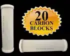 20 Pc 10" x 2.5" CTO Carbon Block Drinking Water Filter Reverse Osmosis RO