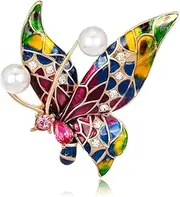 [Generic] Butterfly Brooch pins Women Enamel Insect Pin Lapel Pin Safety Pin