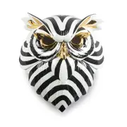 Lladro Owl Mask, Black-Gold