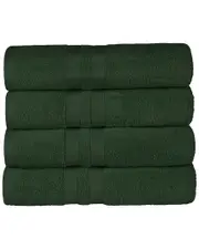 Superior Cotton Highly Absorbent Solid 4Pc Quick-Drying Bath Towel Set