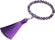 [GGZONE] RHAIYAN Natural Tiger Eye 27 Beads Mala Jewelry Mala Beads Meditation Yoga Spiritual Jewelry Metaphysical Jewelry Fit for Women Men Bracelet Specific (Color : Amethyst)