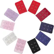 [ANDRESLAD] Comfort-fit Bra Extension Buckle 10pc Women's Extender Hooks Bras Extenders 3 Rows of Hooks