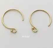 10pcs 14k gold filled ball end half circle earrings hook ear wires E02g