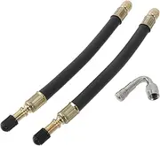 X AUTOHAUX 1 Set 45 Degrees Copper Tire Valve Extension with Flexible Plastic 180mm Tyre Valve Stem Extender for Car Motorcycle RV Truck Bike