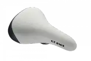 GT Cheat Code BMX bicycle seat saddle, 8mm rails , textured vinyl, WHITE