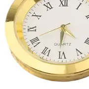 Arabic Numbers Gold Dial Clock Insert 36MM Quartz Movement Replacement Part