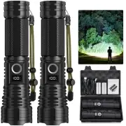 LED Flashlights High Lumens Rechargeable, 2000 Lumen Super Bright Tactical Fl...