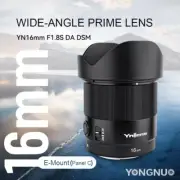 YONGNUO YN16mm F1.8S DA DSM APS-C Lens for Sony E-mount A7R3/R4/M4/a9/a1 A6300