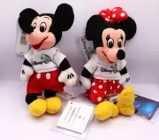 1998 Disney Store "Disney Quest" Mickey & Minnie Bean Bag Plush (NWT)