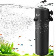 Aquarium Filter, 200GPH Submersible Fish Tank Filter with Dual Water Outlet &...