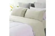 Ramesses Oatmeal Pebble Wash Linen Look Alternative Sheet Set