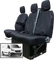 Tailored Seat Covers to fit the Ford Transit Custom 2013 to 2023 | Driver & Double Passenger | Waterproof, Heavy Duty, Durable Easy to Fit Seat Cover
