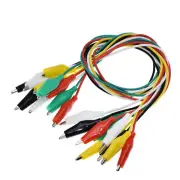 10PCS Alligator Clips 50CM Electrical DIY Test Leads Crocodile Roach Wire