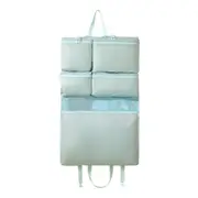 6 Compartments Portable Hanging Storage Organizer with Handle for Travel-Blue