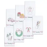 DIY Jack Dempsey Christmas Time Stamped Embroidery Guest Hand Towel Kit