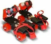 Kids Plastic and Steel Adjustable Inline Roller Skates (5-10 Years, Multicolour)