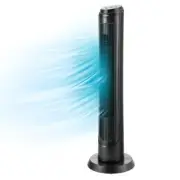 Oscillating Tower Fan With Remote Control Black Quiet Timer Fan Black New