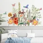 Wall Sticker Decoration Decor Grass Butterfly Art Living Room Background