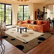 American Retro Rugs for Bedroom Soft Non-Slip Lounge Rug Large Area Washable Living Room Decoration Rectangular Plaid Floor Mat(C,180x280cm)
