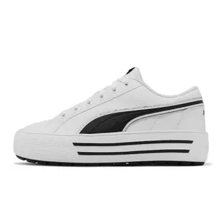 Puma 休閒鞋 Kaia 2.0 女鞋 白 黑 皮革 厚底 增高 小白鞋 39232002