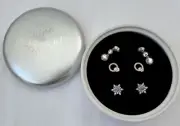 Authentic Pandora Let It Snow Stud & Dangle Earrings Gift Set B800706