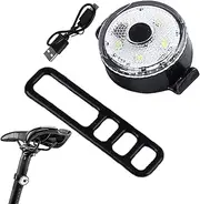 Bike Tail Light - LED Safety Light, 6.8cm Rechargeable bicycles Lights - 350mAh USB Charged Rear Light with 3 Lighting Modes - Soft Beam with One-Click Control - Ideal for Night Rides & Daily Commutin