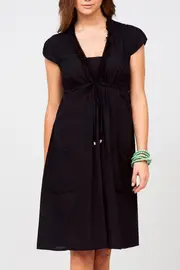 Amber Plain Cotton Dress--FIR-S14-36-P-1