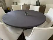Grey Poker table cover in Speed lite (felt style) FITS 60" lifetime pd bg FS