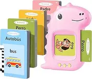 Rrlihjgu Talking Flash Cards - Talking Cards for Toddler,Interactive Learning Machine Games for Aged 1-3 Boys Girls Kids Children Birthday Educational Fun Play