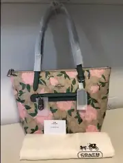 COACH Camo ROSE TAYLOR Zip TOTE Shoulder BAG 31206 Khaki Pink, NWT