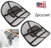 2x Car Seat Chair Cushion Mesh Lumbar Back Brace Massage Pad Support Home Office (for: Audi)