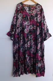 Taking Shape Dress 20 Womens Black Purple Red Blue Gold Floral Midi Pockets TS