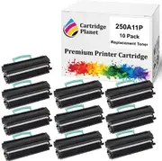 10 Pack Compatible Toner Cartridge for Lexmark E250A11P E250A21P (3,500 Pages) for Lexmark E250D E250DN