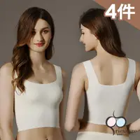 在飛比找ETMall東森購物網優惠-【RIESURE】 百搭寬肩修身bra內衣/4件組