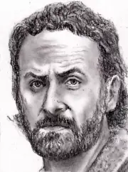 Andrew Lincoln As Rick Grimes – In Walking Dead 1/1 Masterpiece Art Sketch Card