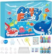 Aqua Fairy Water Gel Kit | Magic Aqua Fairy Toy Gel Kit | Arts and Crafts Stem Kits for Kids, Aqua Animal Toy for Toddler, 8 Magic Gels, 8 Sea Creature Molds