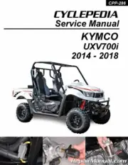 Kymco UXV700i 4X4 Side X Side Printed Service Manual By Cyclepedia Press LLC