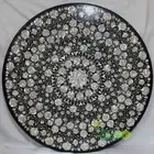 48 Inch Dining Table Top Marble Center Table Mother Of Pearl Inlay Marquetry Art