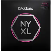 D'Addario NYXL45130SL Nickel Wound Bass Guitar Strings, Regular Light 5-String, 45-130, Super Long Scale