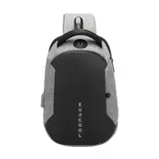 Multi Function Crossbody Bags With Usb Charging Port L(Gray)