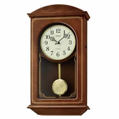 Seiko Albert Wooden Pendulum Musical Mantel Clock, 46cm