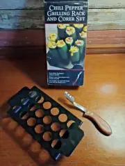 Charcoal Companion Chili Pepper Grilling Rack and Corer Set ~ New In Opened Box