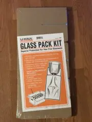U-Haul Glass Pack Box & Glass Pouch's Kit Storage or Moving Pack Of 3 Boxes
