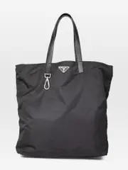 Black Nylon Tote Bag