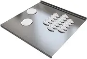 Cutting Board with Lip，304 Stainless Steel Cutting Board for Kitchen，L Shape Pastry Board，Kneading Board Cutting Mats，Stainless Steel Chopping Board Metal Cutting Board (2 side 40*50cm/15.7*19.7in)