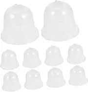 Levemolo 10pcs Plant Protector Covers Reusable Plastic Garden Cloches for Optimal Warmth and Cold Protection Mouth Design for Easy Planting for Seedlings and Tender Plants